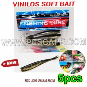 Vinilo Fishing Lure Silicona Soft Bait COLITA Y VERDE
