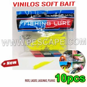 Vinilo Fishing Lure Silicona Soft Bait GUSANO AMARILLO