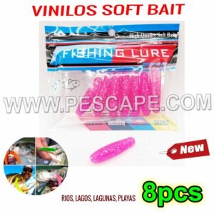 Vinilo Fishing Lure Silicona Soft Bait LARVAS ROSADO