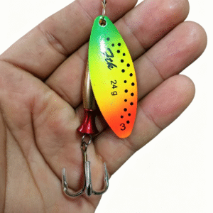 Cuchara modelo Aglia Bala Long FTK 24gr #3 rasta lagunas truchas