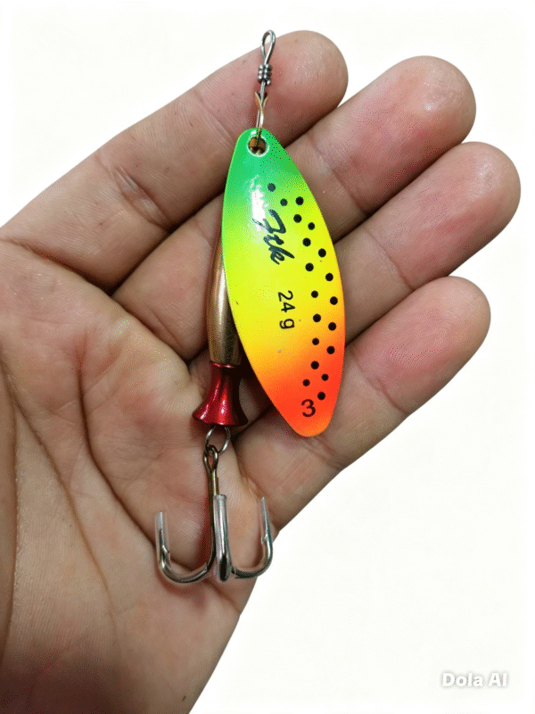 Cuchara modelo Aglia Bala Long FTK 24gr #3 rasta lagunas truchas