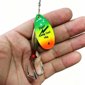 Cuchara modelo Aglia Bala Long FTK 18gr #4 rasta lagunas truchas