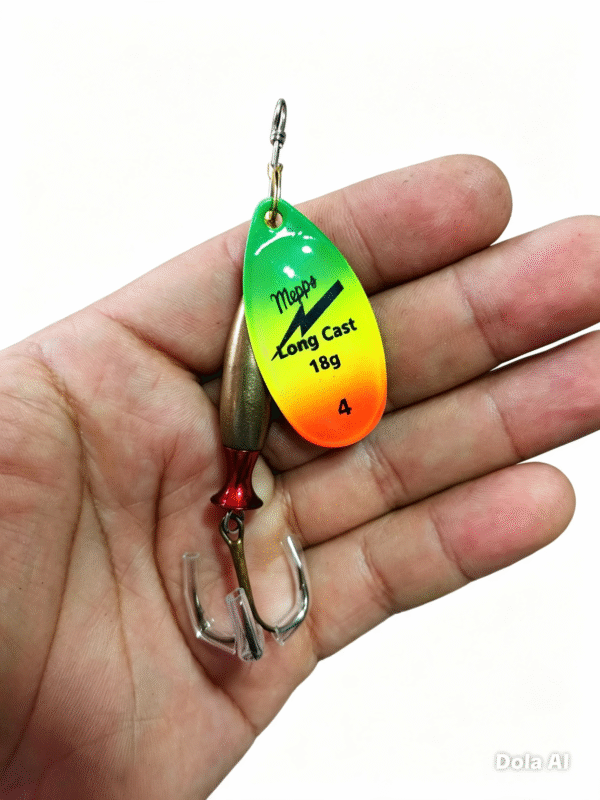 Cuchara modelo Aglia Bala Long FTK 18gr #4 rasta lagunas truchas