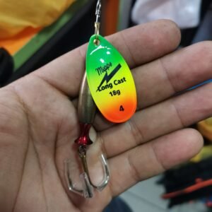 Cuchara modelo Aglia Bala Long FTK 18gr #4 rasta lagunas truchas
