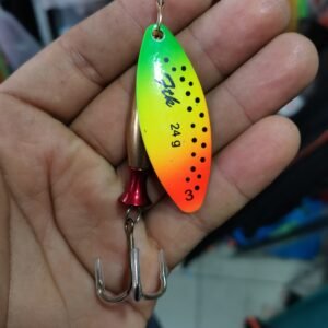 Cuchara modelo Aglia Bala Long FTK 24gr #3 rasta lagunas truchas