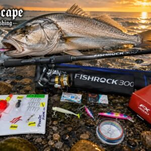 Mega combo caña de pescar ocean Fishrock+ Shimano FX 4000 KIT COMPLETO