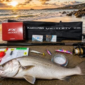 Combo caña de pescar Kaida Victory + Fx 4000 kit completo
