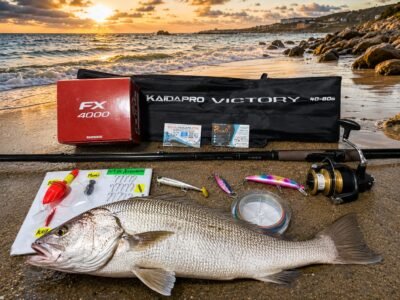 Combo caña de pescar Kaida Victory + Fx 4000 kit completo