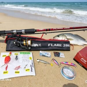 Mega Combo Caña de pescar Ocean Flare 2.86m Spinning + Shimano FX 4000 KIT COMPLETO