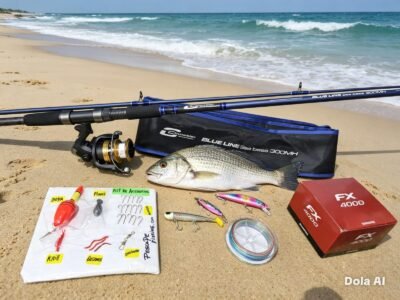 Mega Combo Caña de pescar Cinnetic Blue Line 3.0m + Shimano FX 4000 KIT COMPLETO