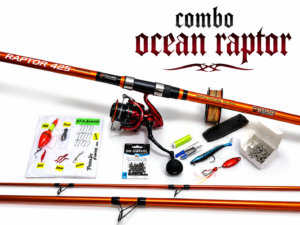 Combo Caña Surfcasting Ocean Raptor Carrete Caster 10k con Accesorios