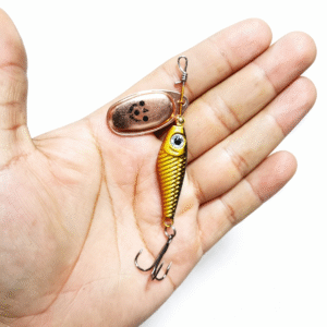 Señuelo Cucharilla Spinner para Trucha 20gr cebos duros cuchara Metal 110cm #4 Gold