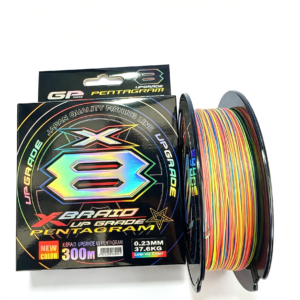 MULTIFILAMENTO X-BRAID PENTAGRAM 0.23mm 37.6kg 8 hebras 300m | MULTICOLOR