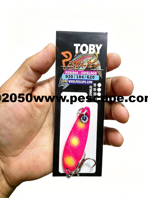 CUCHARA DAM 20gr PARA TRUCHAS LAGUNAS EFECTIVOS ROSADO YELLOW