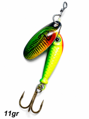 Señuelo Spinner Mariposa para trucha 11gr Lagunas ríos Green